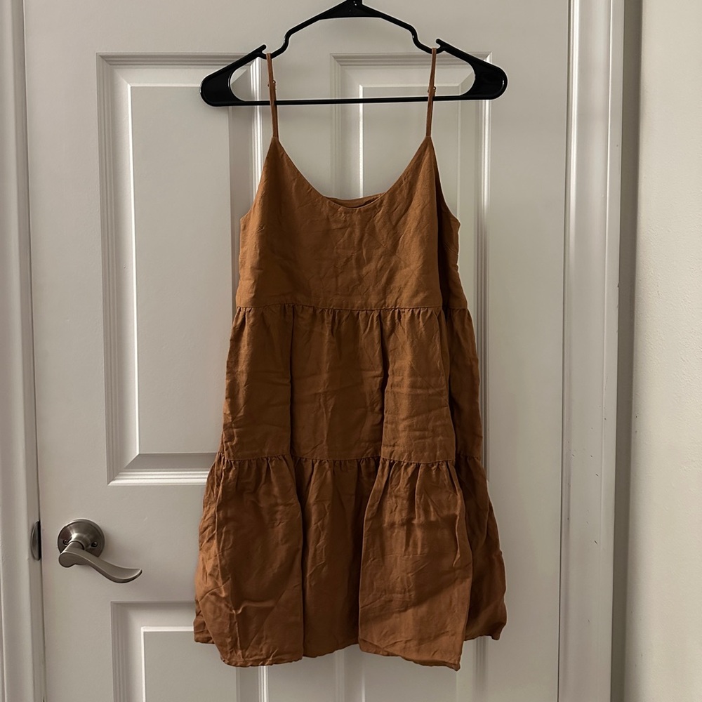 OAK + FORT Tan Dress